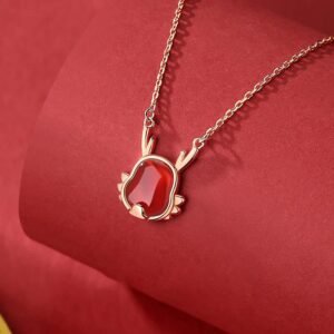 ❗❗❗A Flash Sale- Buddha Stones 925 Sterling Silver Year of the Dragon Natural Red Agate Dragon Attract Fortune Fu Character Strength Bracelet Necklace Pendant Earrings