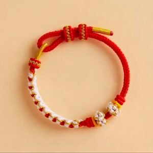 Non-metallic fabric bracelet, lily of the valley bracelet, handmade woven DIY, can wear beads handmade bracelet
